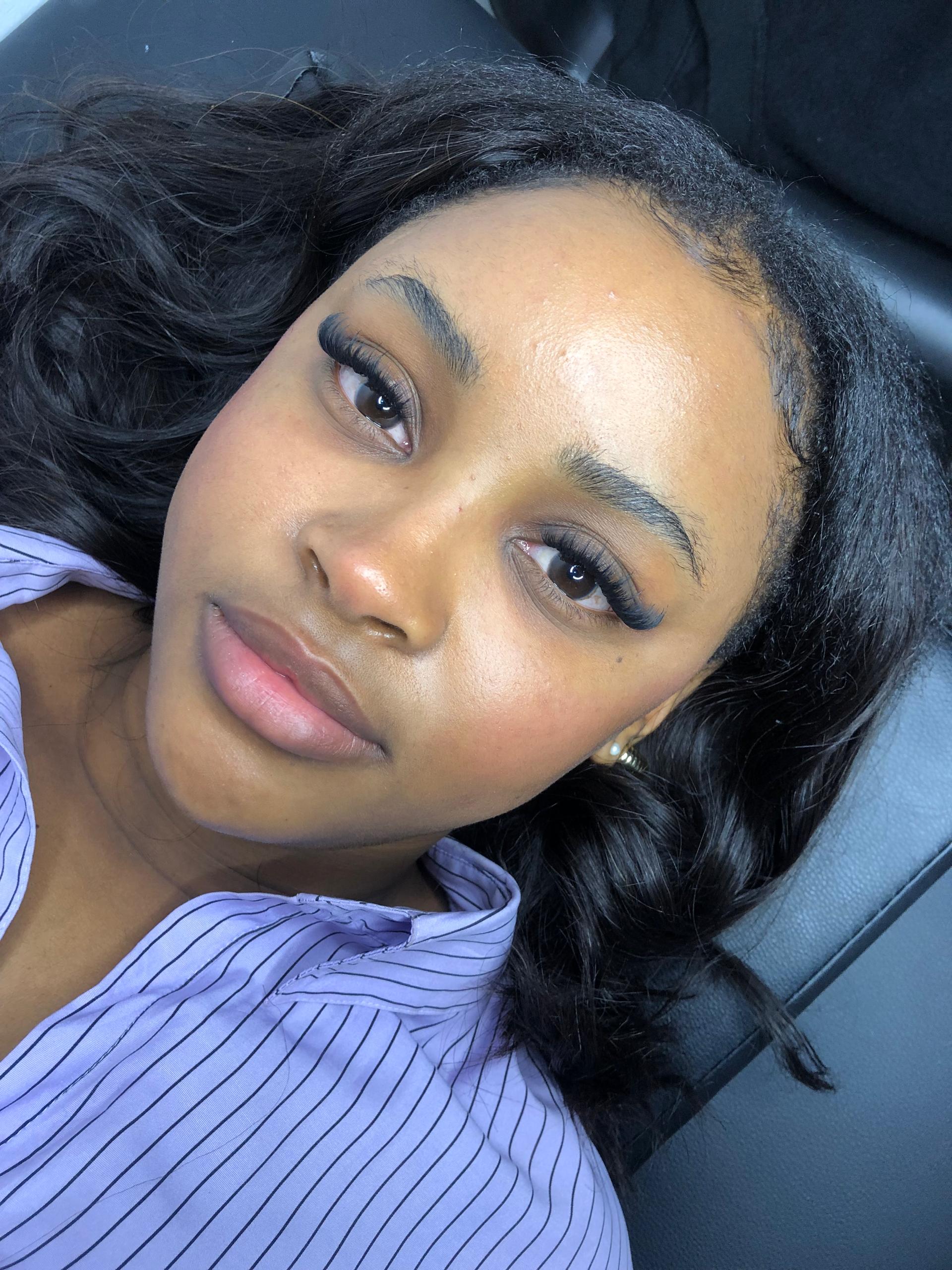 Eyelash extension services in Zambia — classic, hybrid and volume lashes